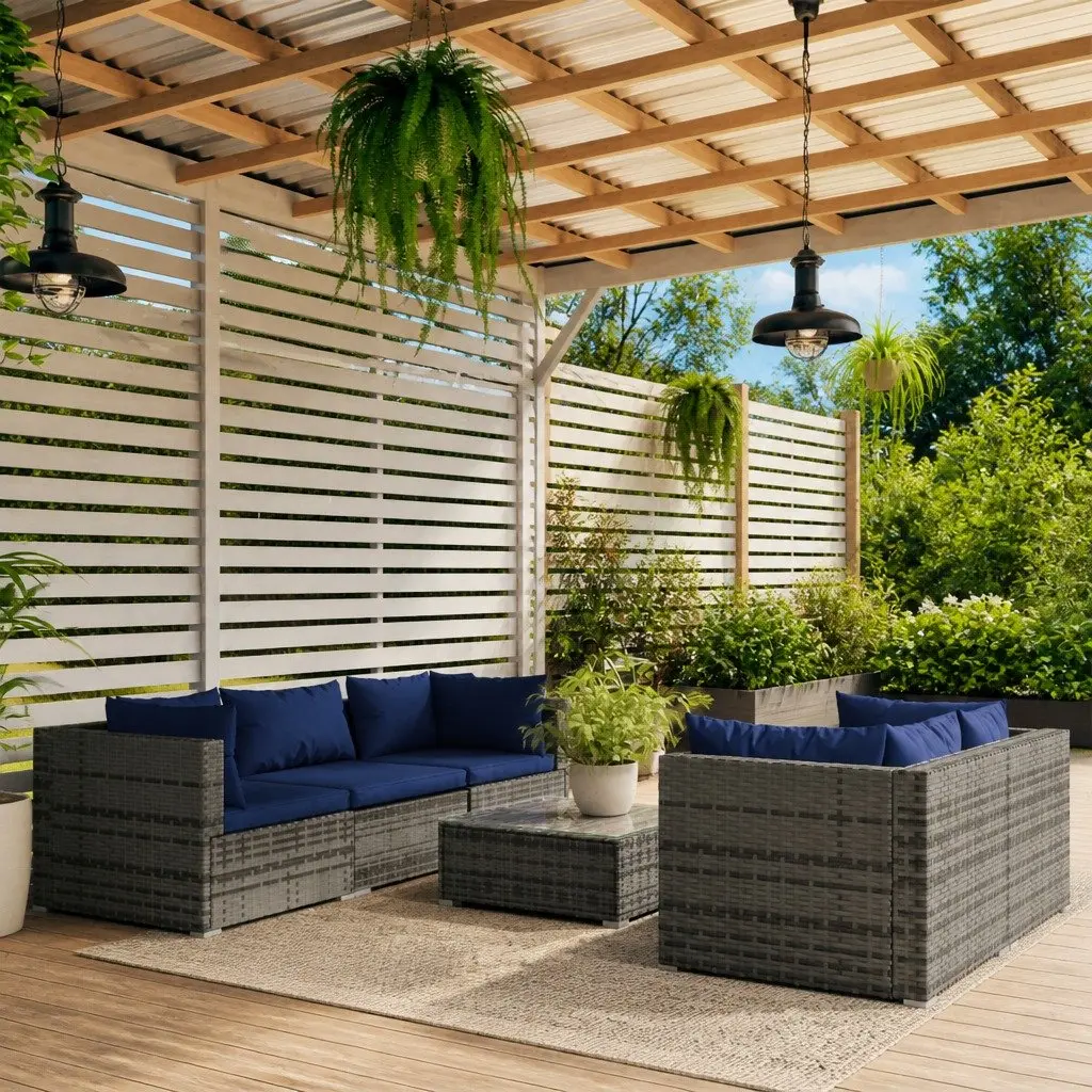 6-Piece Modular Garden Lounge Set for Outdoor Use