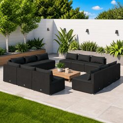 Premium 12-Piece Modular Outdoor Garden Lounge Set