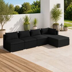Durable 5 Piece Garden Lounge Set for Outdoor Spaces