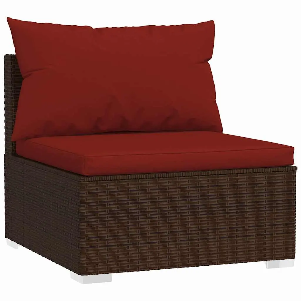 4-Piece Modular Garden Lounge Set in Brown
