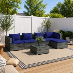 Premium 6 Piece Outdoor Modular Garden Lounge Set