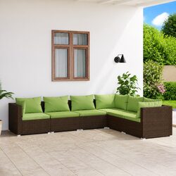 Durable 6 Piece Modular Outdoor Garden Lounge Set