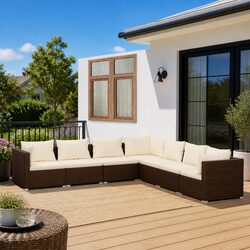 Exceptional 7 Piece Garden Lounge Set with Cushions
