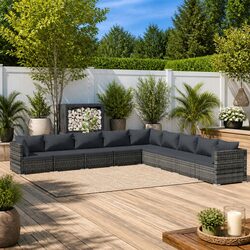 Stylish 9 Piece Garden Lounge Set with Durable Build