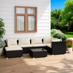 High-Quality 7 Piece Garden Lounge Set with Cushions