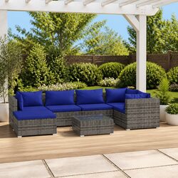 7-Piece Modular Garden Lounge Set for Outdoor Relaxation