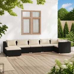 7 Piece Garden Lounge Set with Cushions for Comfort