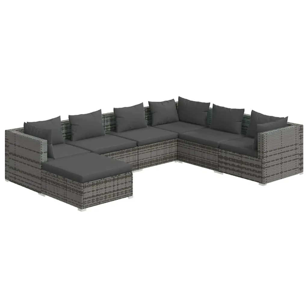 7-Piece Modular Garden Lounge Set with Cushions