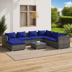 Sturdy 8 Piece Outdoor Lounge Set with Cushions