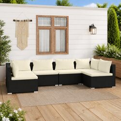 Premium 6-Piece Modular Garden Lounge Set with Cushions
