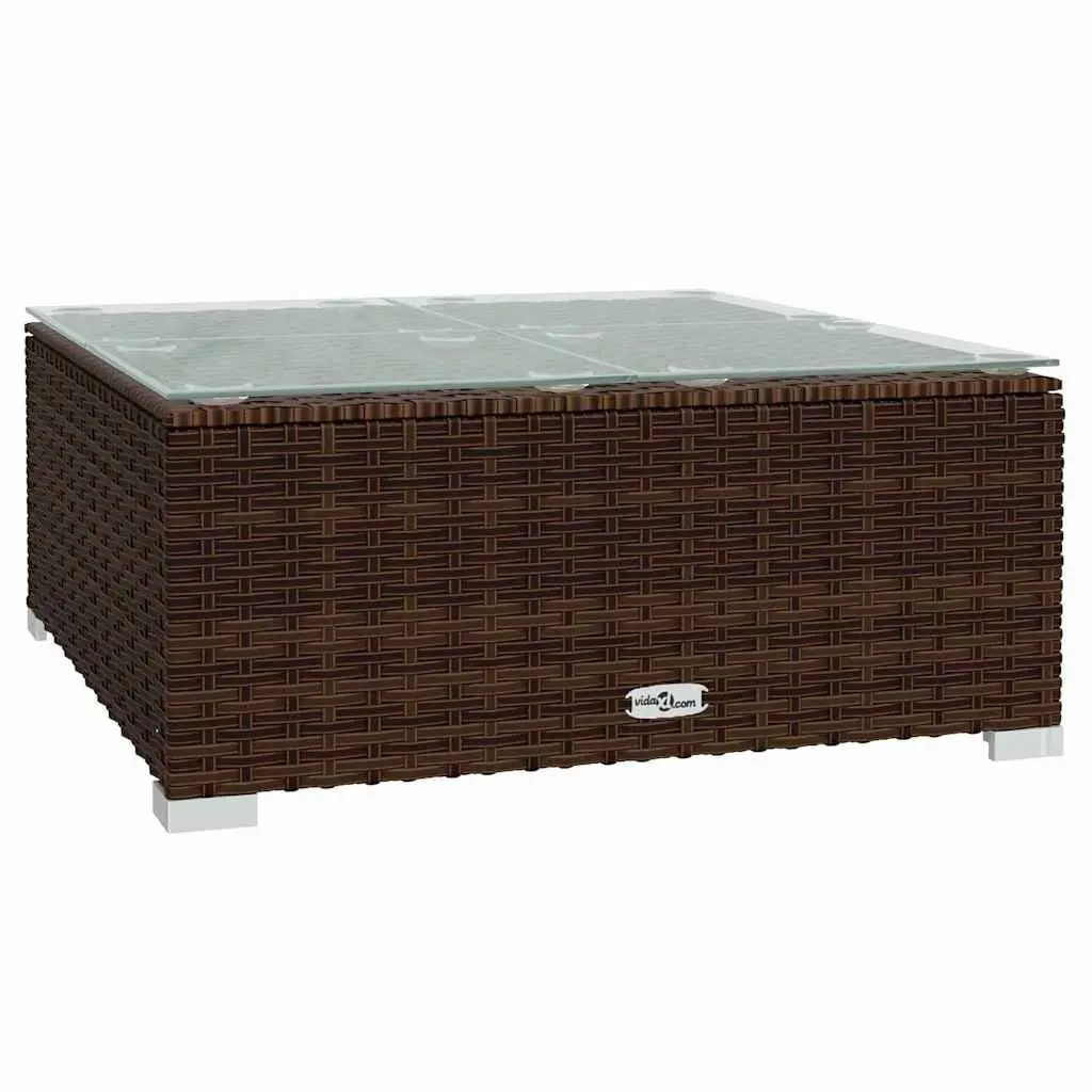 Brown Outdoor 10-Piece Modular Patio Lounge Set