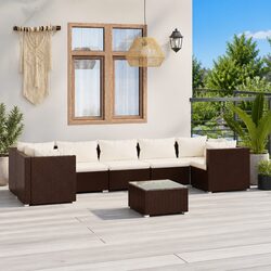 8-Piece Modular Garden Lounge Set with Cushions