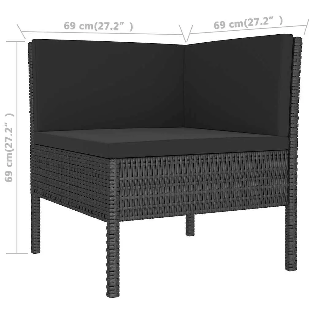 3-Piece Garden Lounge Set with Coffee Table