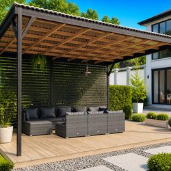 10-Piece Garden Lounge Set with Cushions - Grey Rattan