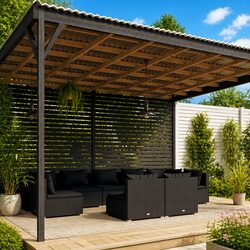 Stylish Black 9 Piece Modular Garden Lounge Set