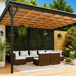 Sturdy 9 Piece Garden Lounge Set for Outdoor Relaxation