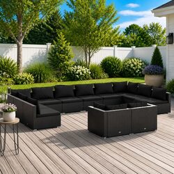 12-Piece Modular Patio Lounge Set with Durable Build