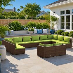 Durable 12 Piece Outdoor Lounge Set with Cushions