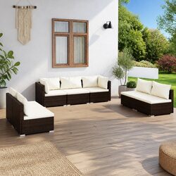Premium 7-Piece Outdoor Garden Lounge Set with Cushions