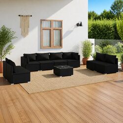 Sturdy 9-Piece Modular Outdoor Lounge Set with Cushions