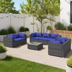 Durable 8 Piece Garden Lounge Set for Outdoor Relaxation
