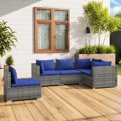High-Quality 5 Piece Garden Lounge Set with Cushions