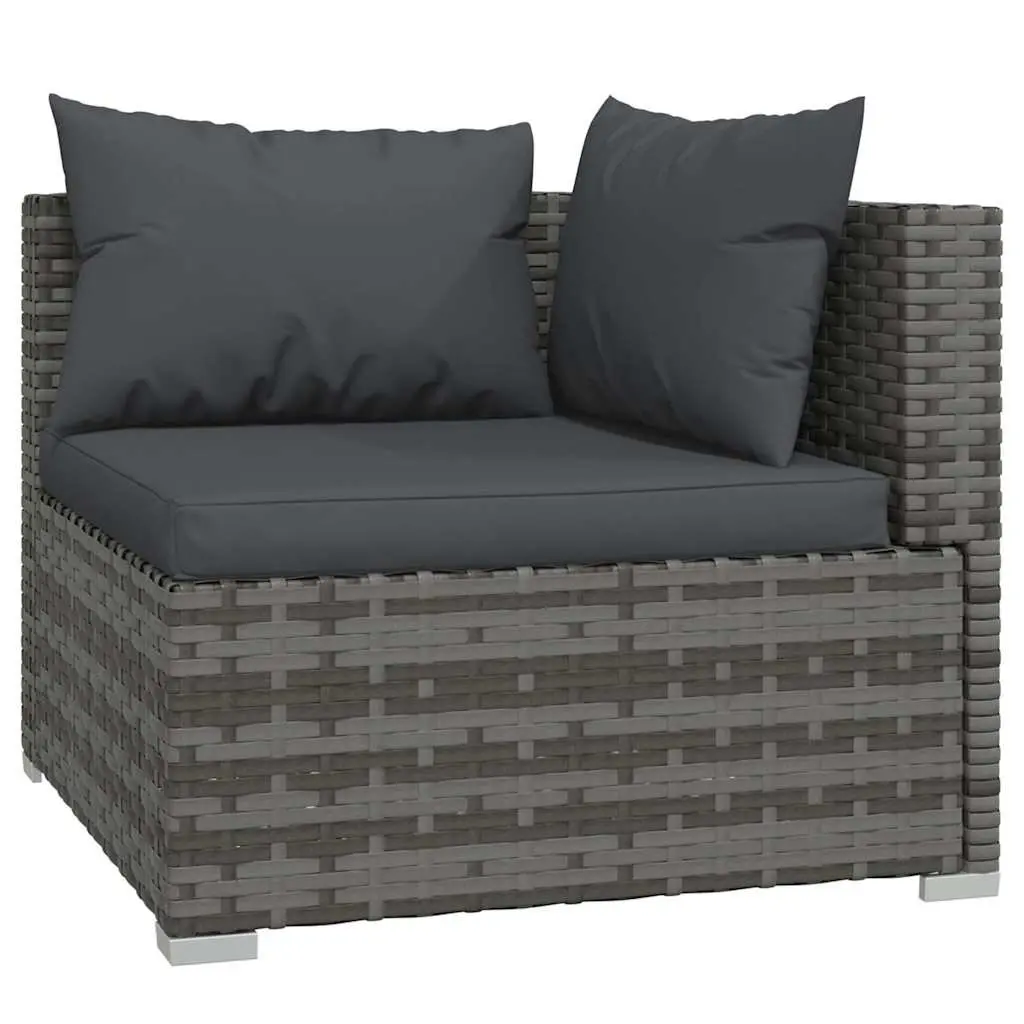 6-Piece Garden Lounge Set with Cushions in Grey
