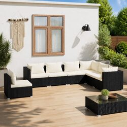 Premium 7 Piece Outdoor Garden Lounge Set with Modular Design