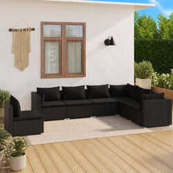 Sturdy 7-Piece Modular Garden Lounge Set for Outdoors