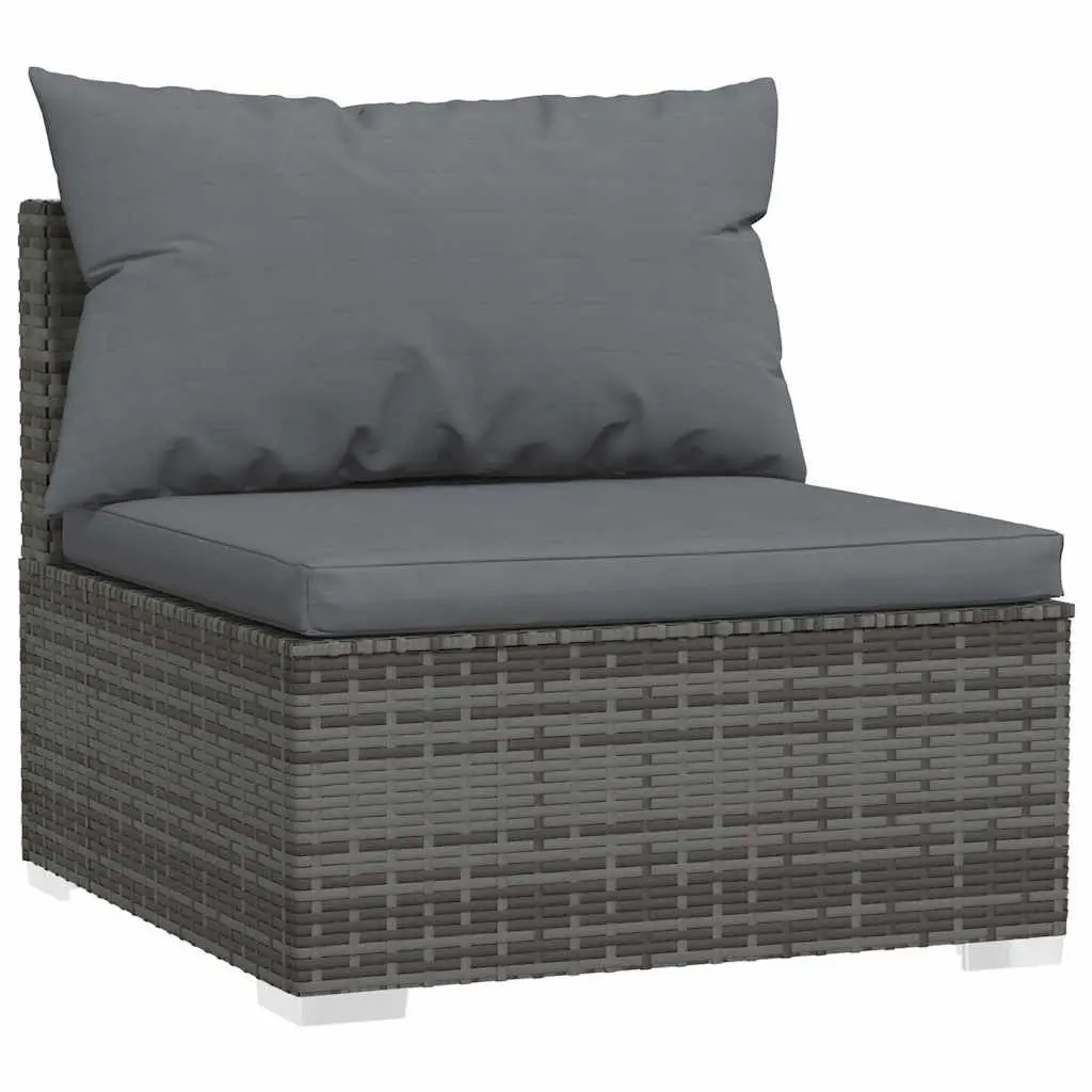 7 Piece Outdoor Lounge Set Modular Sofa Rattan Grey