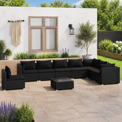9-Piece Modular Garden Lounge Set for Outdoor Relaxation