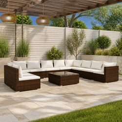 High-Quality 11 Piece Garden Lounge Set with Modular Design