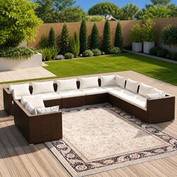 Premium 10-Piece Garden Lounge Set with Modular Design