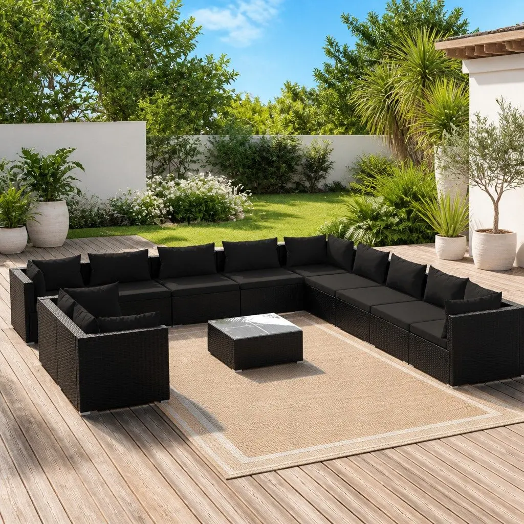 12 Piece Garden Lounge Set for Outdoor Comfort