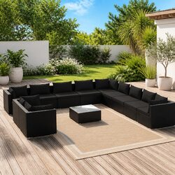 Durable 12 Piece Garden Lounge Set for Outdoor Comfort