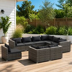 Stylish 9-Piece Garden Lounge Set with Premium Build