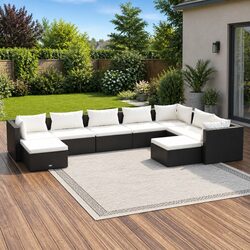 Premium 9-Piece Modular Garden Lounge Set for Outdoor Comfort