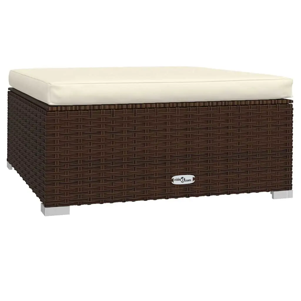 Outdoor Lounge Set PE Rattan 11 Piece Modular Brown