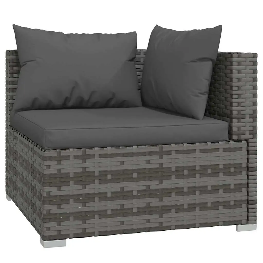 11 Piece Poly Rattan Garden Lounge Set Grey