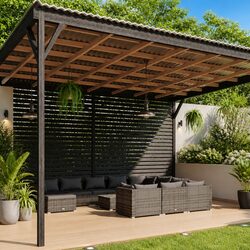 Garden Lounge Set 12 Piece Modular Furniture with Cushions Grey