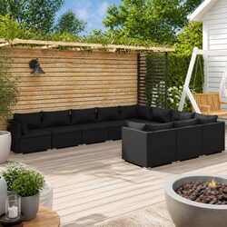 10-Piece Weather-Resistant Garden Lounge Set with Cushions