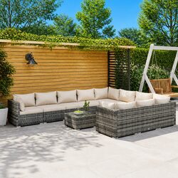 Stylish 11-Piece Garden Lounge Set with Cushions