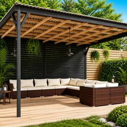 Quality 10 Piece Outdoor Garden Lounge Set with Cushions