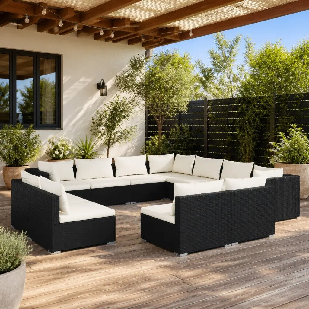 11 Piece Garden Lounge Set for Outdoor Spaces