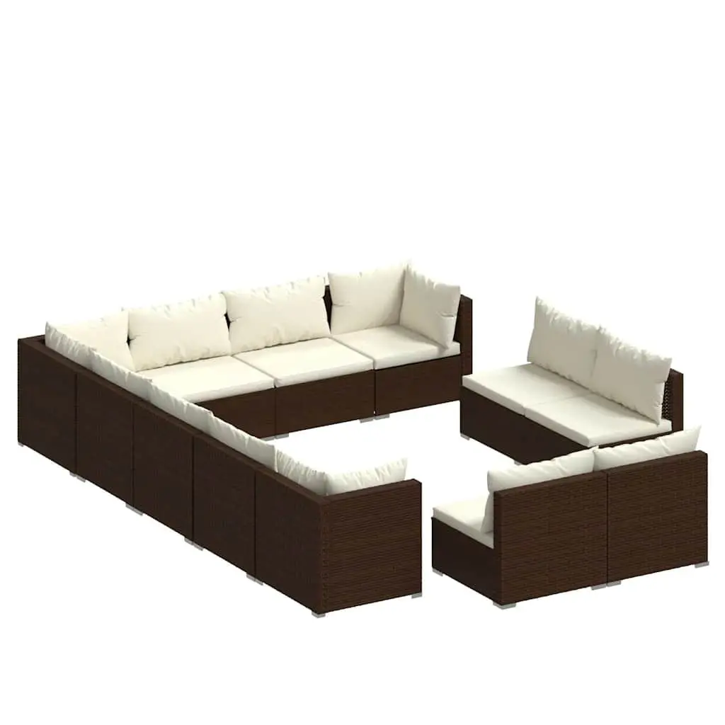 12-Piece Outdoor Lounge Set with Cushions