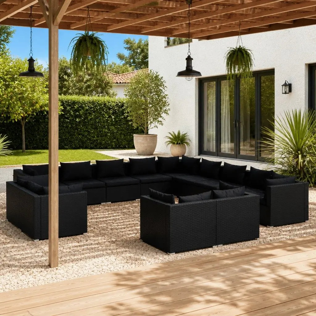 13 Piece Outdoor Lounge Set with Cushions