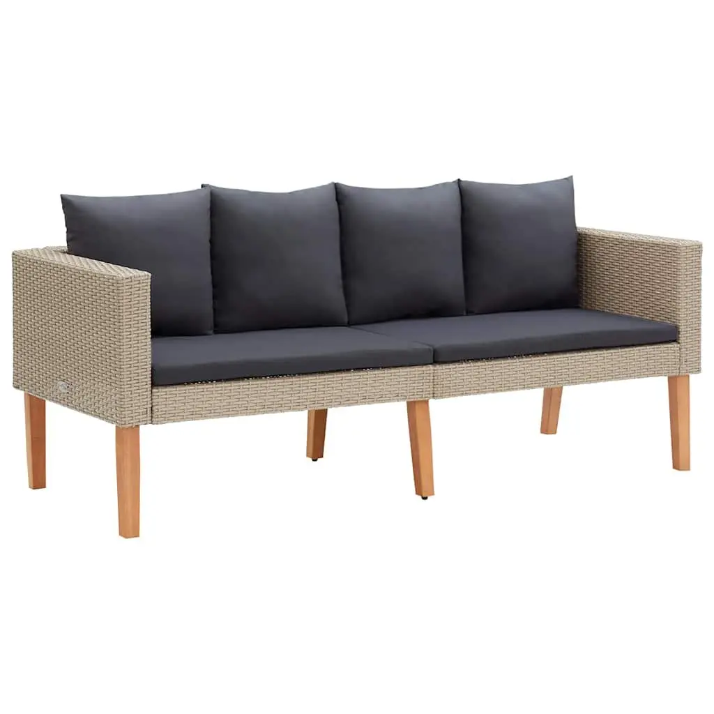 2-Seater Outdoor Garden Sofa with Cushions