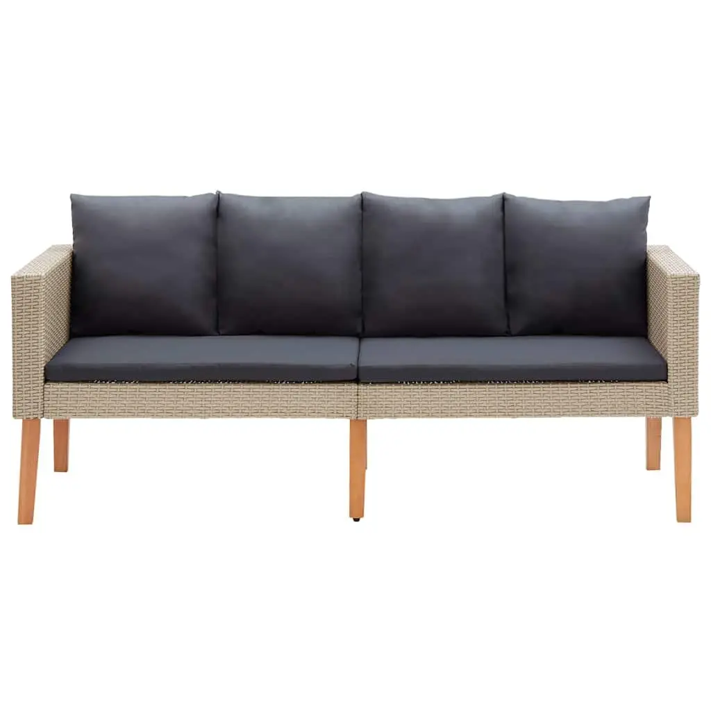 2-Seater Outdoor Garden Sofa with Cushions
