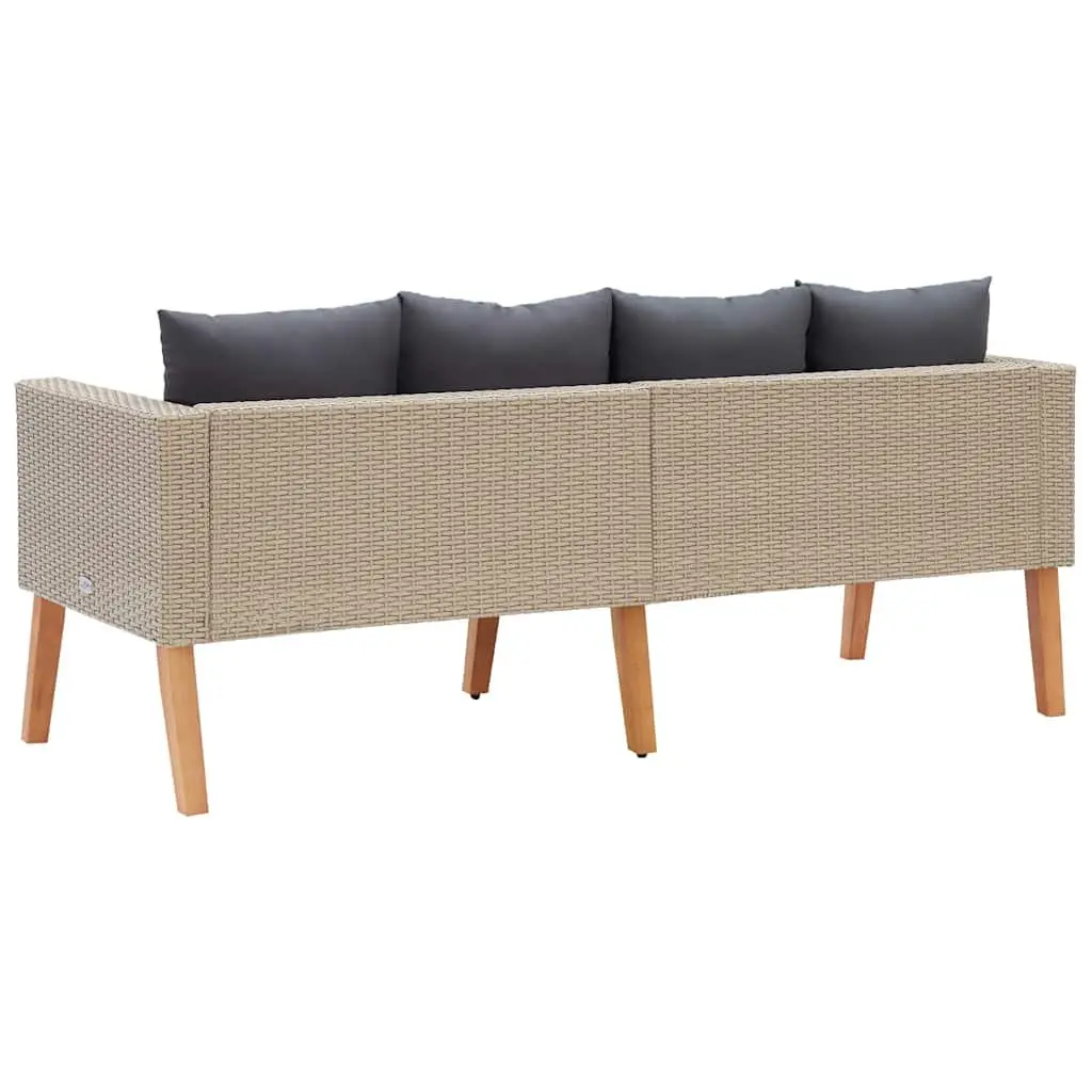 2-Seater Outdoor Garden Sofa with Cushions