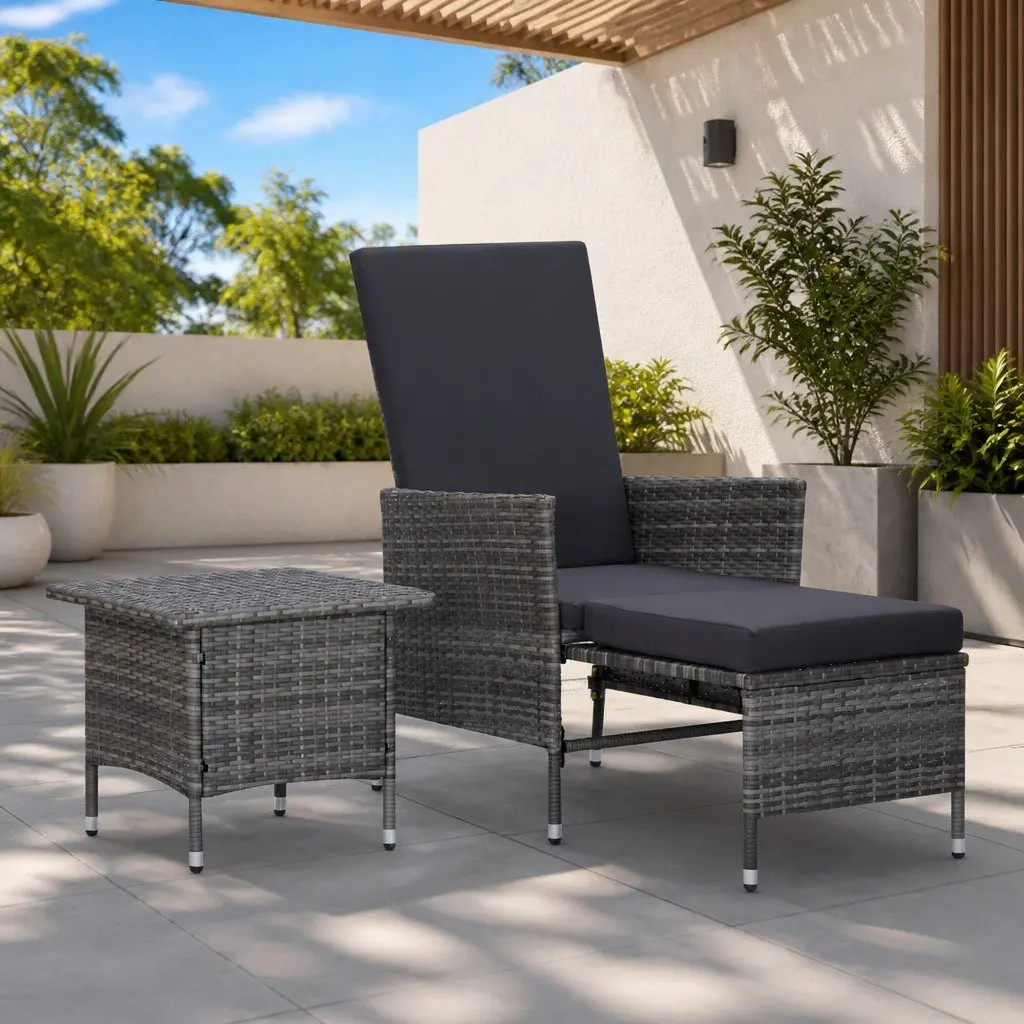 2 Piece Garden Lounge Set with Cushions